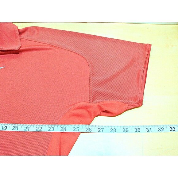 Nike Mens Shirt Dri-Fit UV 1/4 Zip Athletic Short Sleeve Red Size XL - Picture 6 of 12